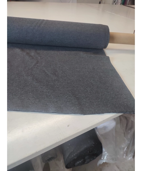 Ściągacz bawełniany gładki do wykończenia bluzy - szary melanż